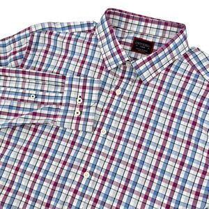 UNTUCKit Mens Large Performance Button Down Long Sleeve Shirt Plaid Versatile